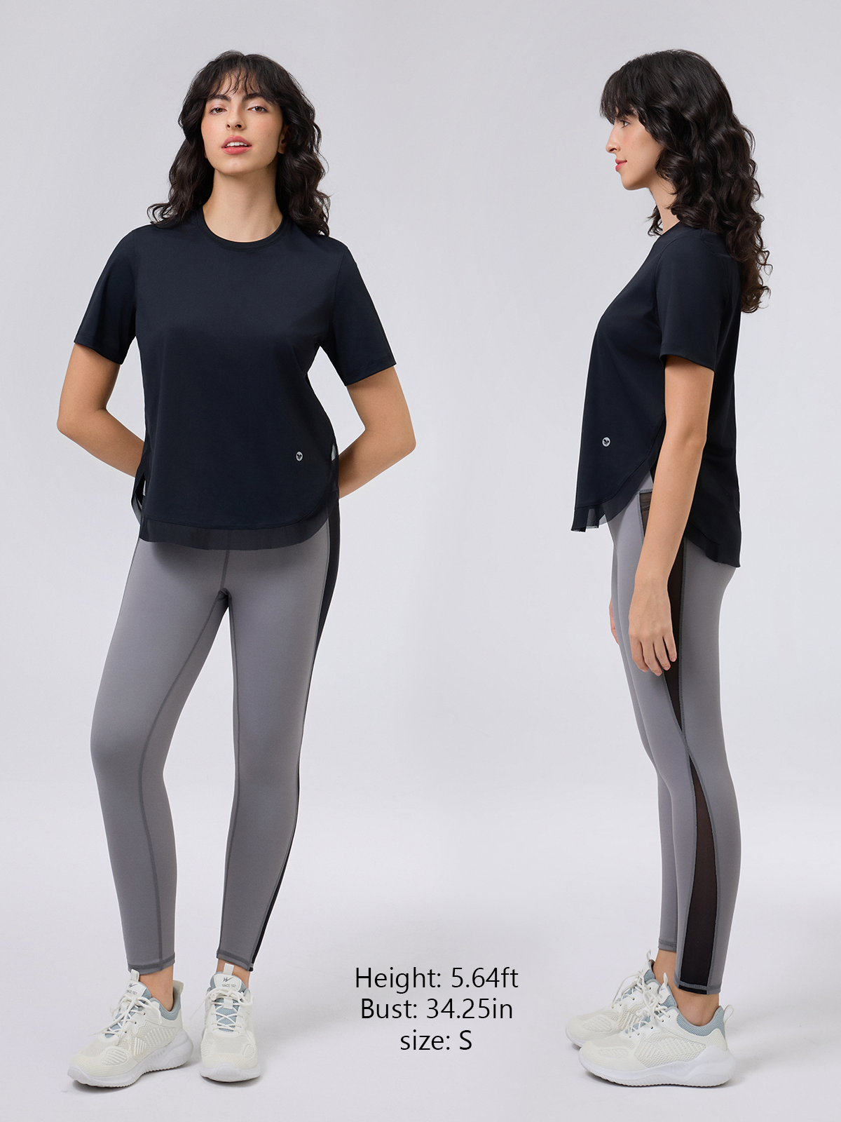 Women's Workout Tops Short Sleeve Athletic Mesh Back Shirts
