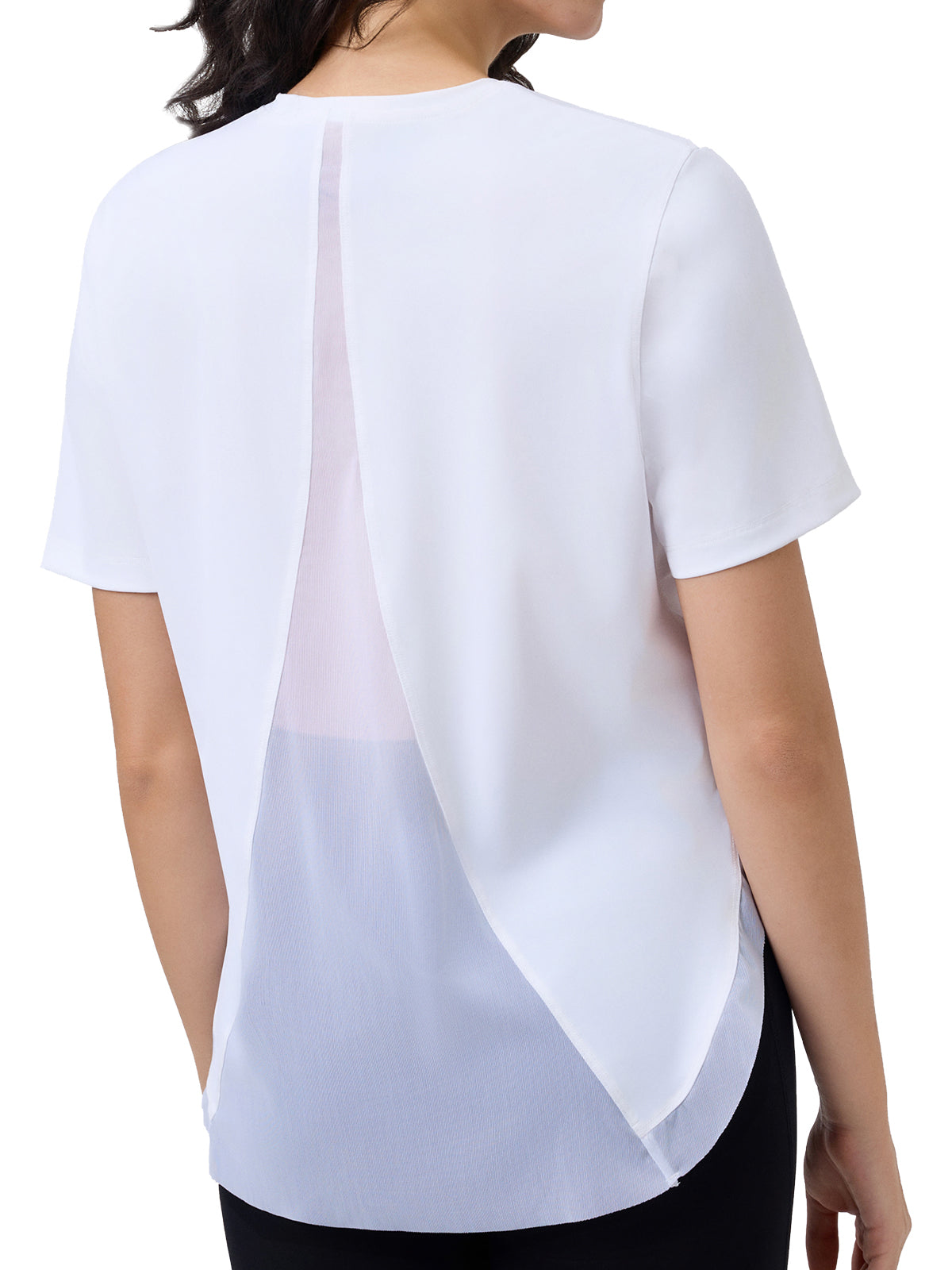Women's Workout Tops Short Sleeve Athletic Mesh Back Shirts