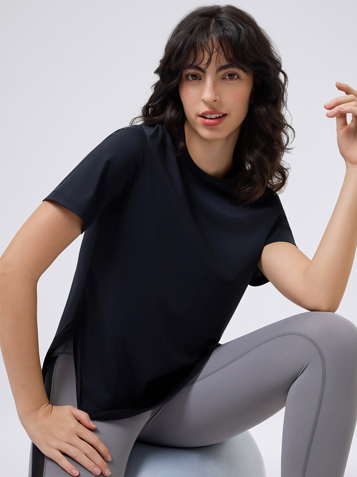 Women's Workout Tops Short Sleeve Athletic Mesh Back Shirts
